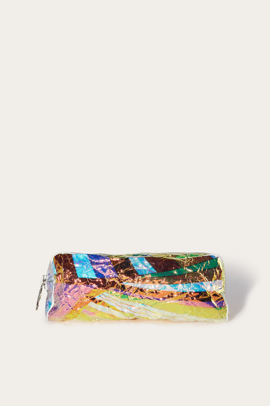 Beauty case con stampa Iride iridescente