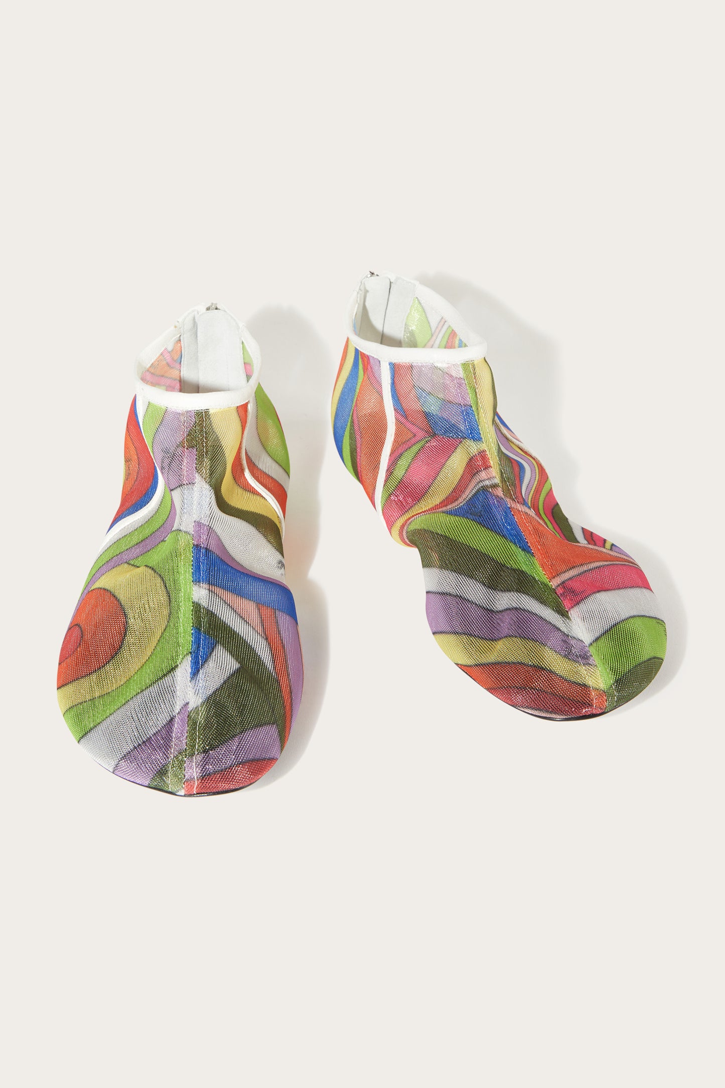 Iride-Print Mesh Flat Shoes View 5 - Pucci