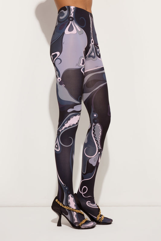 Orchidee Print Tights