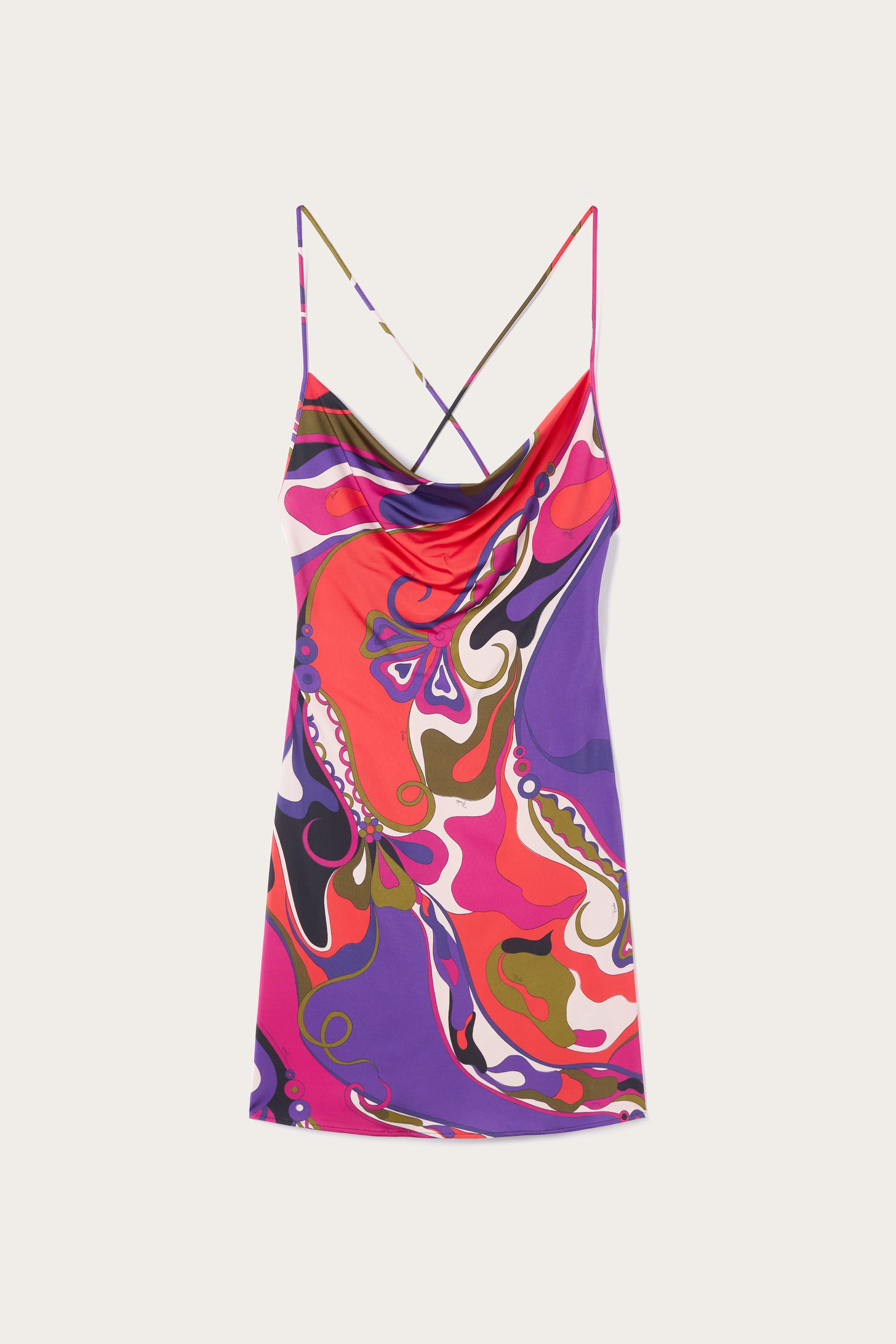 Orchidee Print Short Jersey Dress – PUCCI