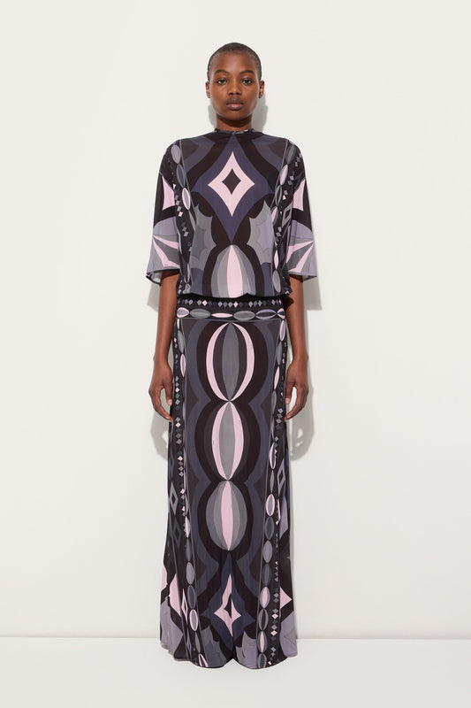 Collane Print Long Dress