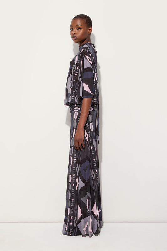 Collane Print Long Dress