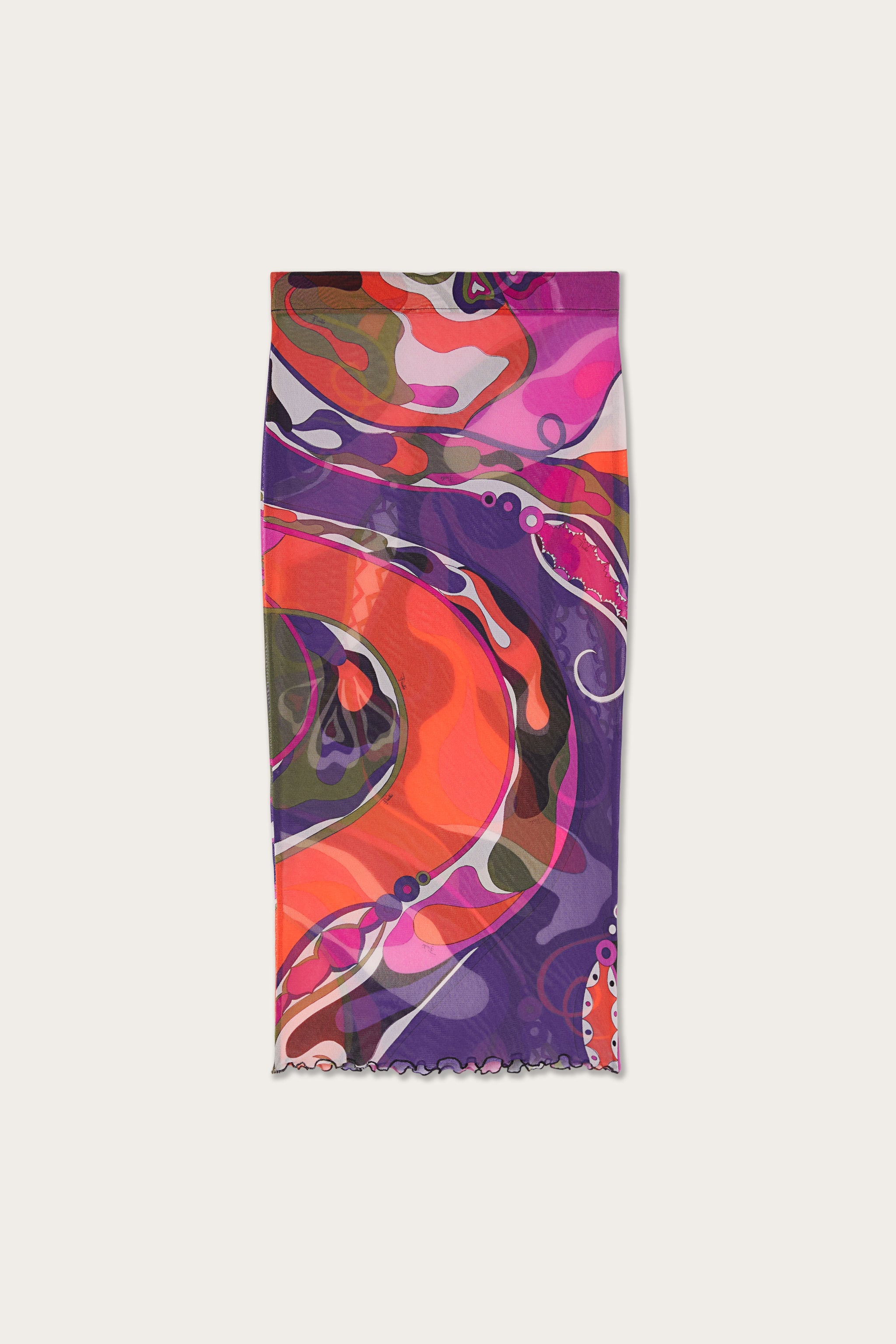 Orchidee Print Midi Skirt in Tulle – PUCCI