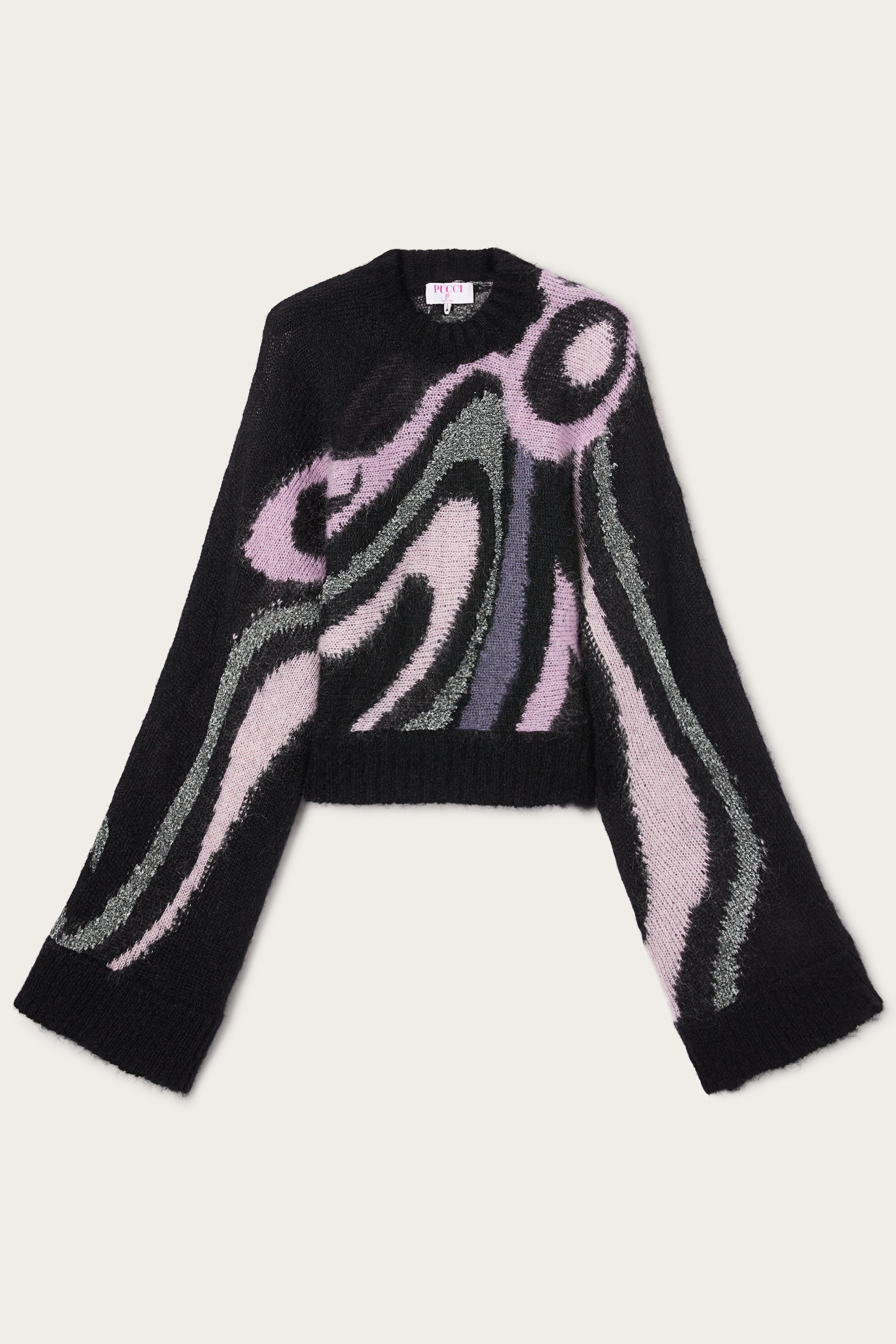 EMILIO PUCCI カットソー フレンチスリーブ 総柄 36 黒 ブラック ACA_3584.jpg?v=1715345464