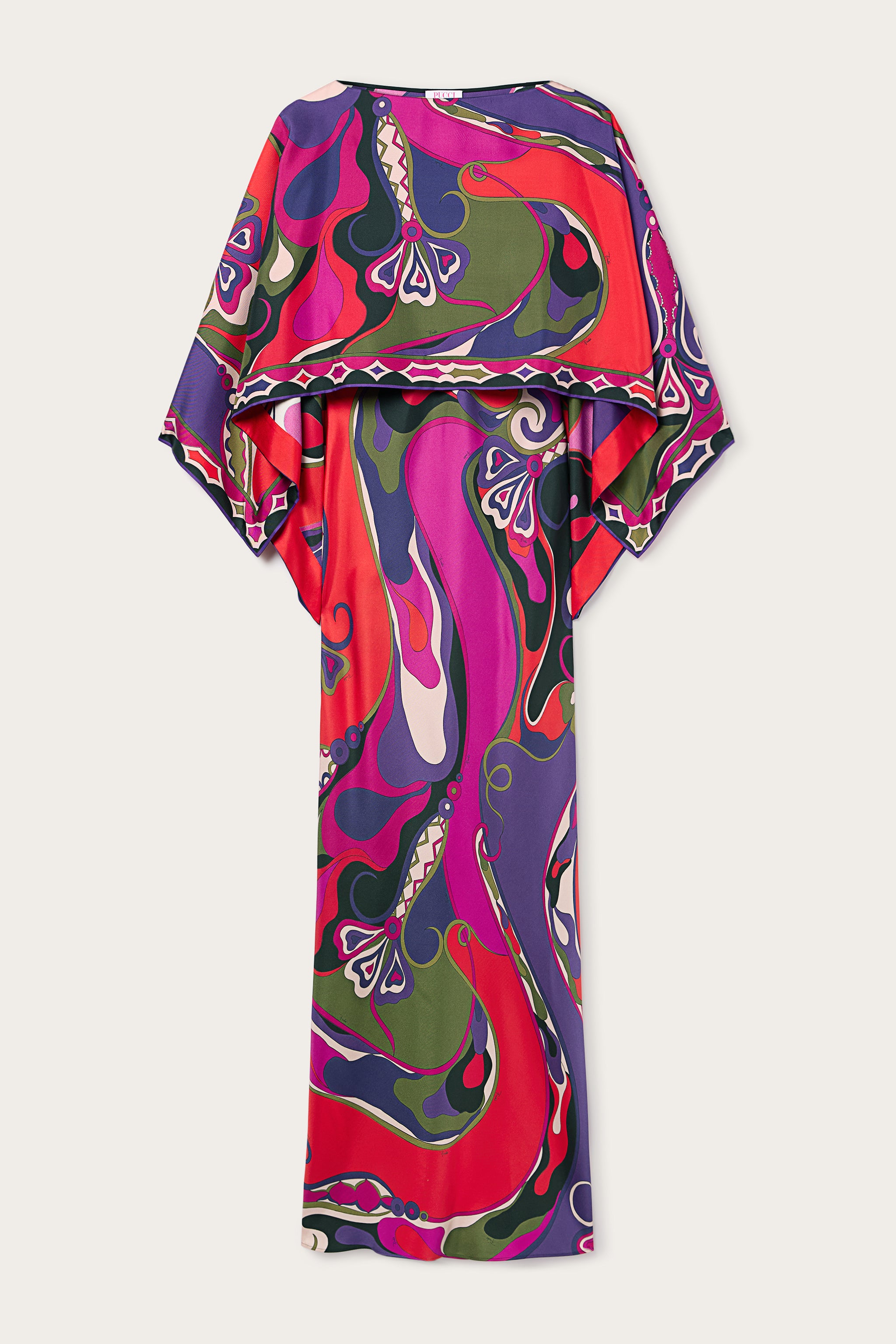 pucci printed silk maxi dress Printed satin maxi dress - army green