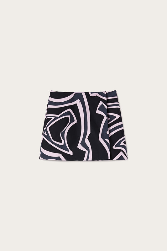 Labirinto Print  Mini Skirt