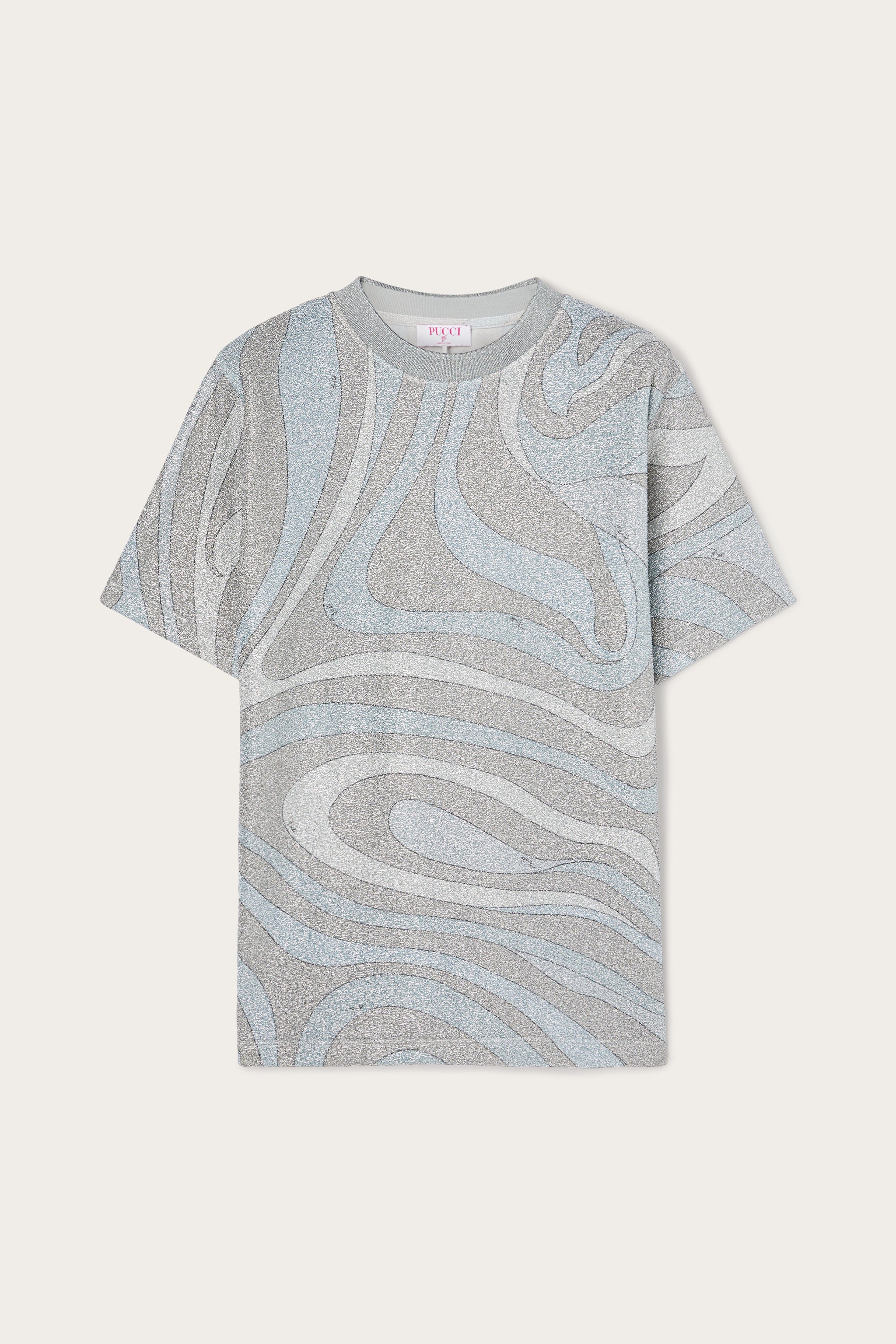 Marmo Print Jersey Lamé T-shirt – PUCCI Online Store