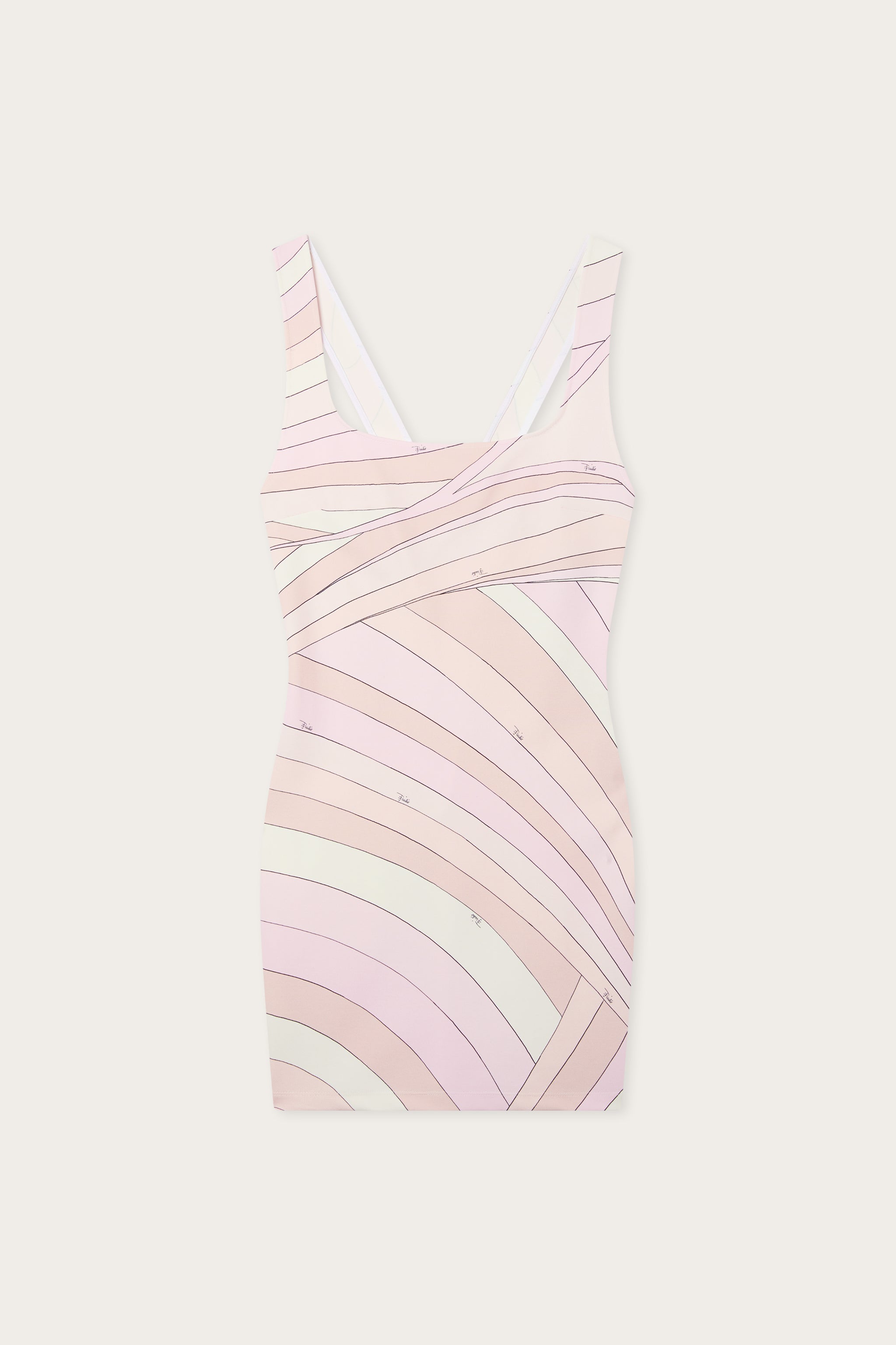 Pucci - Iride Print Jersey Dress - Size: 46 - Pink & Nude