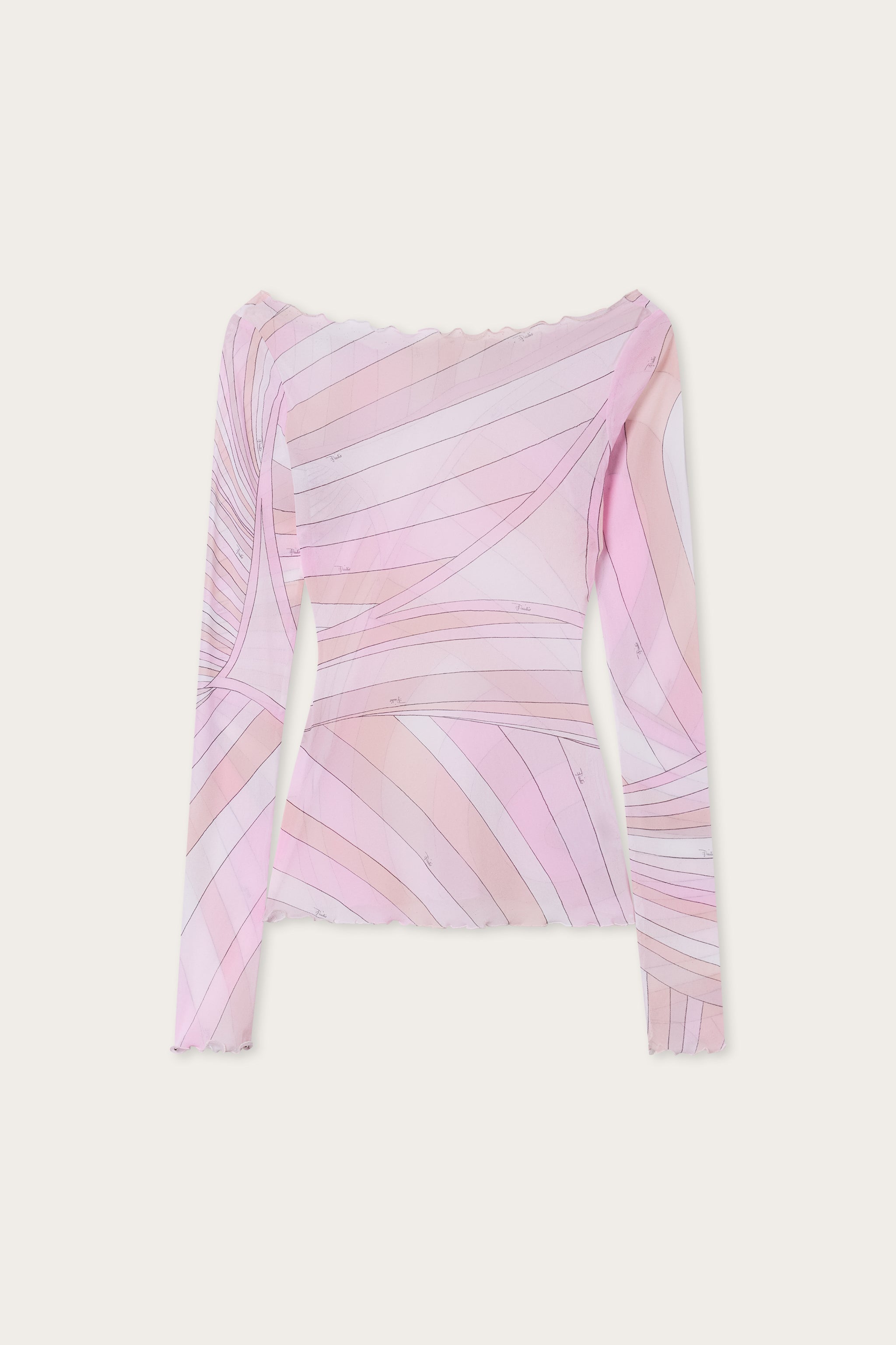 Iride Print Tulle Top – PUCCI