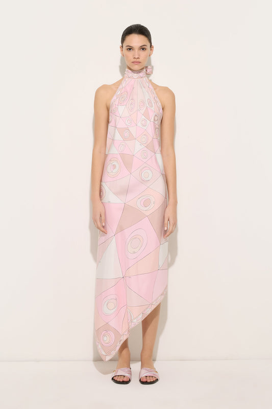 Occhi Print Silk Dress