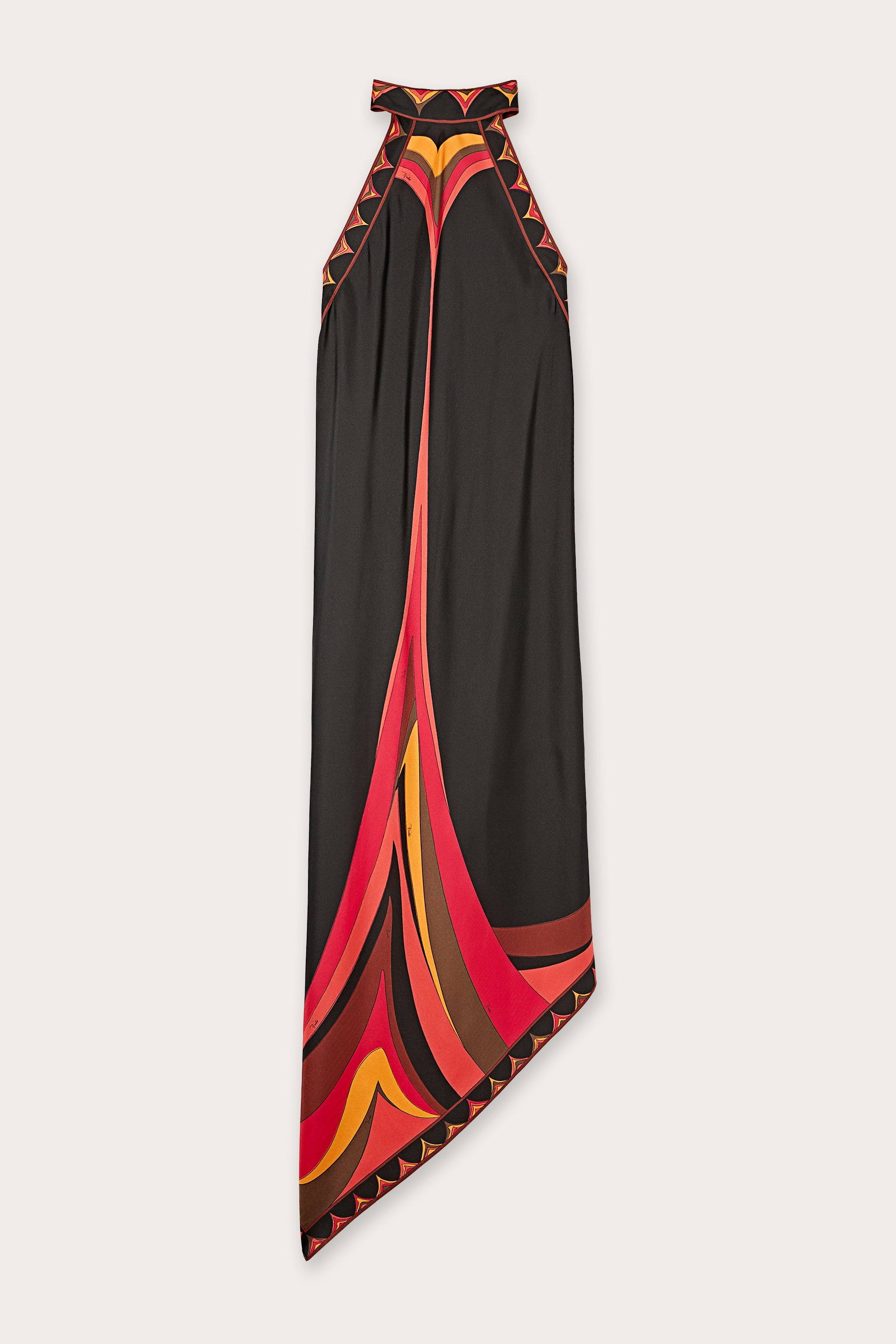 Pucci - Fari Print Silk Dress - Size: 36 - Orange & Black