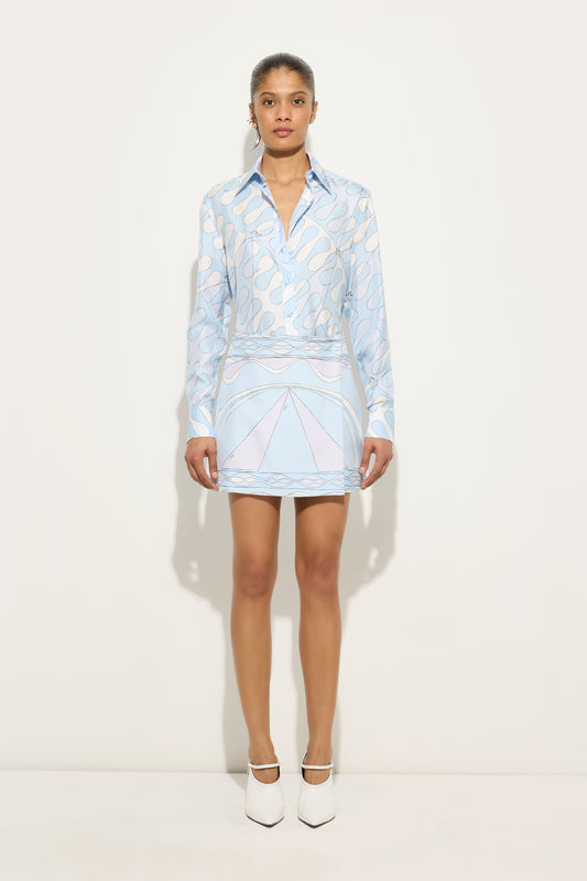 Dune Print Silk Skirt
