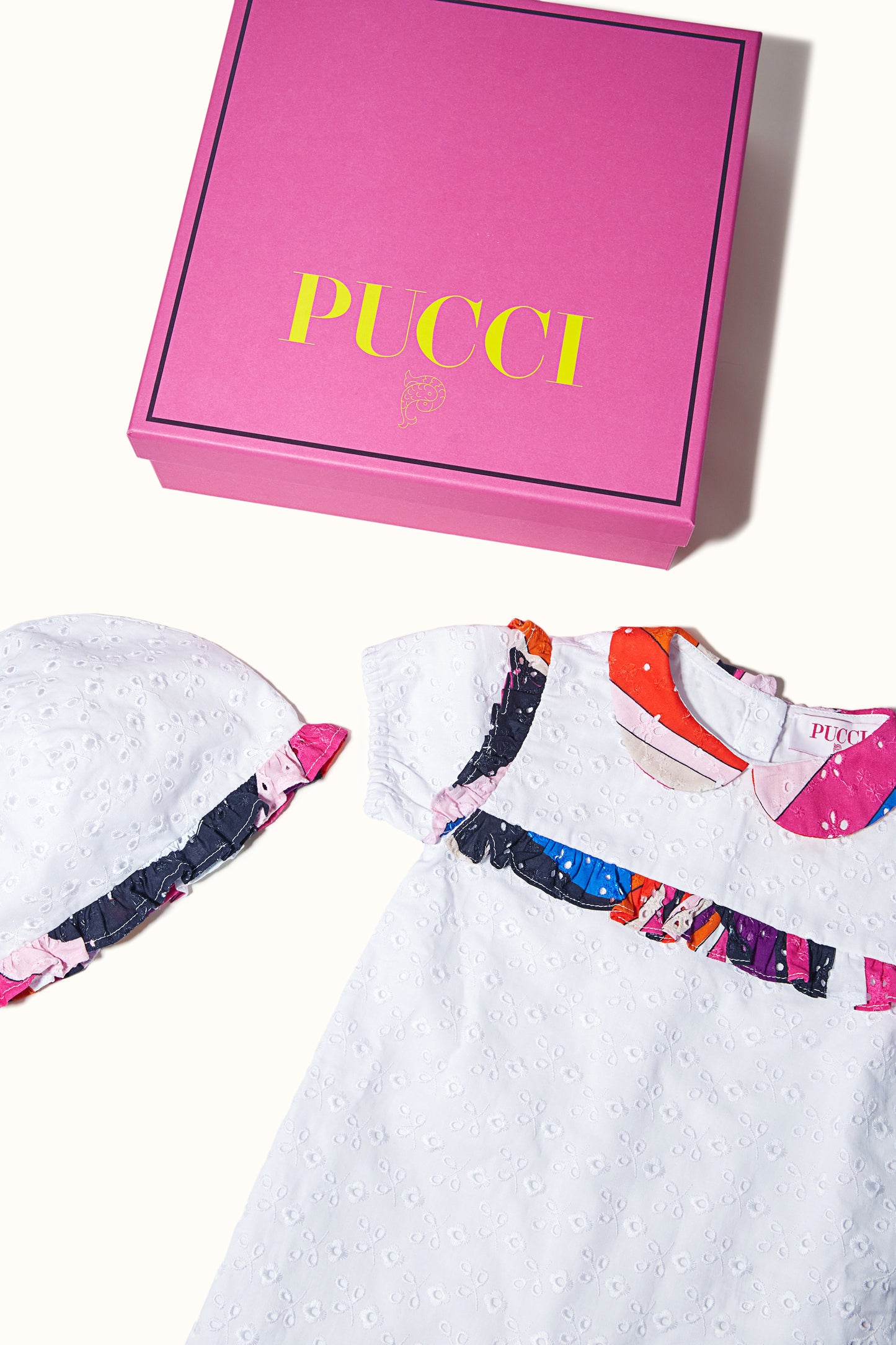 Iride-Print Broderie Anglaise Romper Set View 4 - Pucci