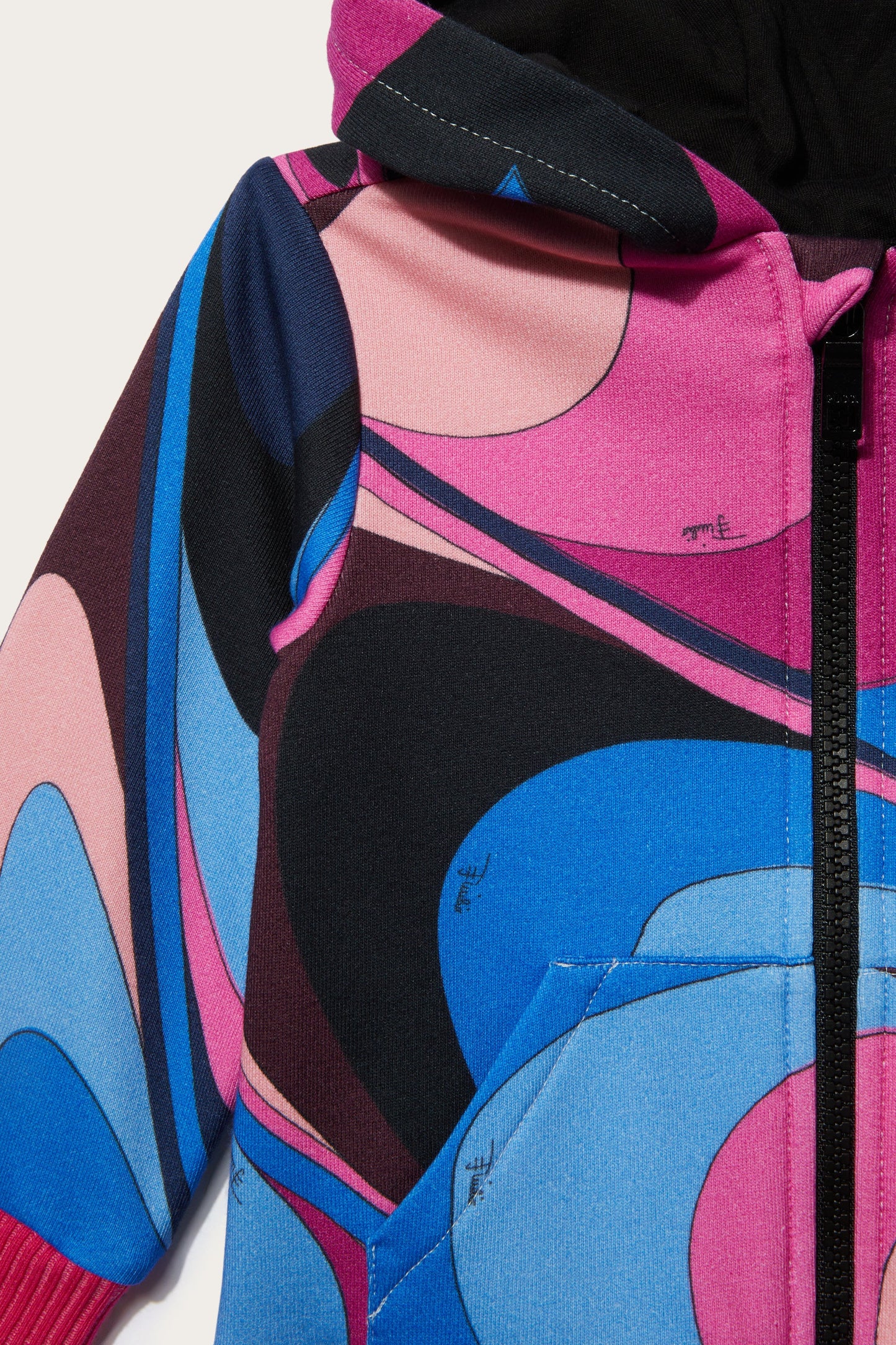 Onde-Print Hoodie View 3 - Pucci
