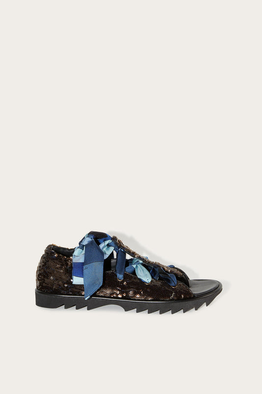 Lucky Star Sequin-Embellished Sandals