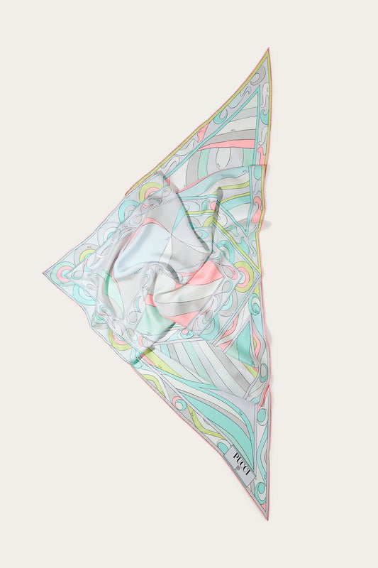 Patchwork-Print Large Silk-Twill Scarf