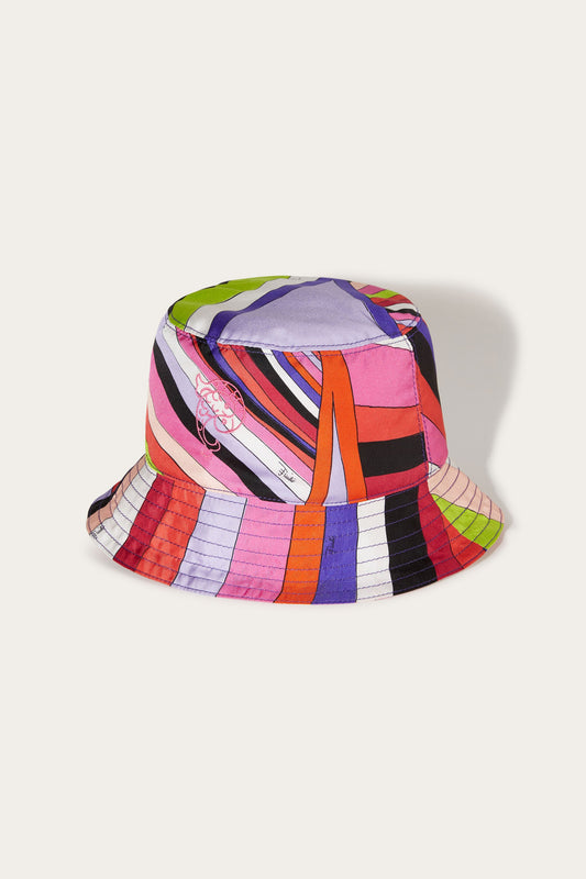 Iride-Print Reversible Bucket Hat