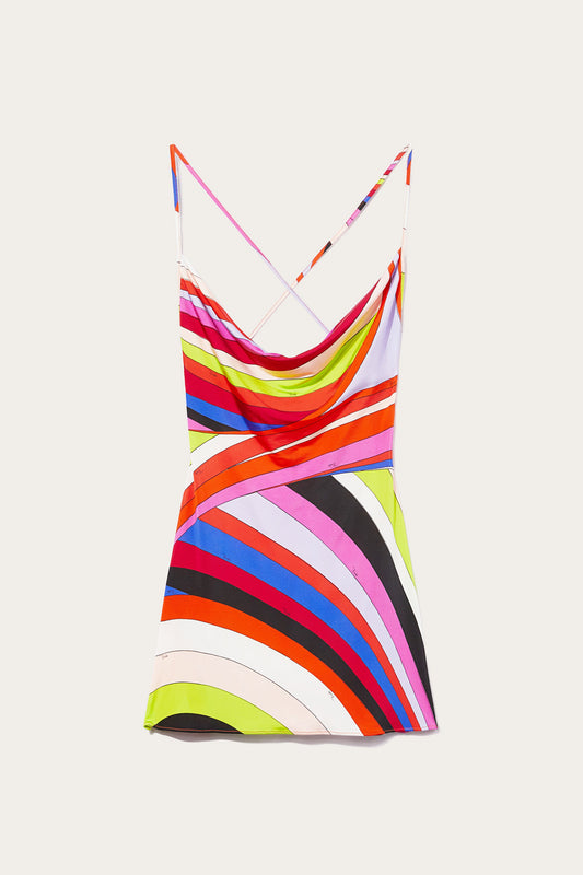 Iride-Print Mini Dress