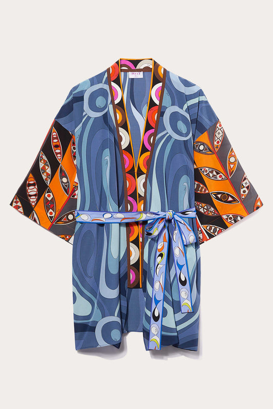 Marmo And Girandole-Print Silk Robe