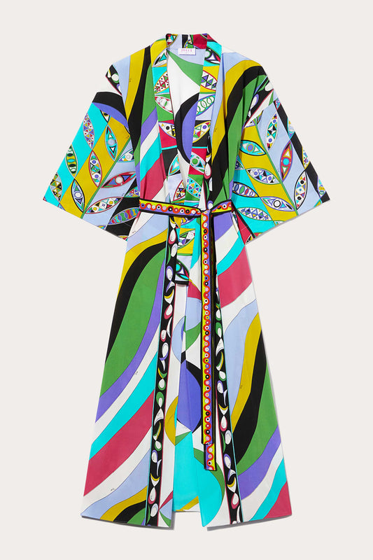 Pesci And Girandole-Print Silk Robe