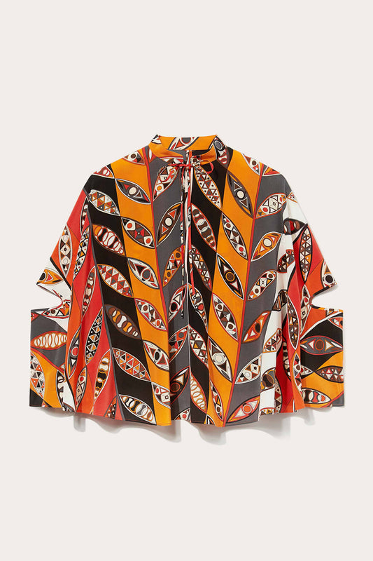 Girandole-Print Silk Shirt
