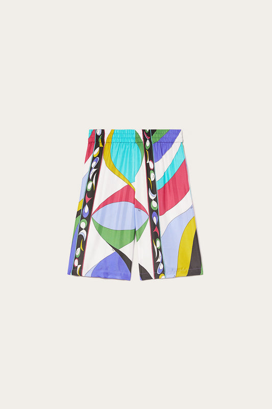 Pesci-Print Silk Shorts