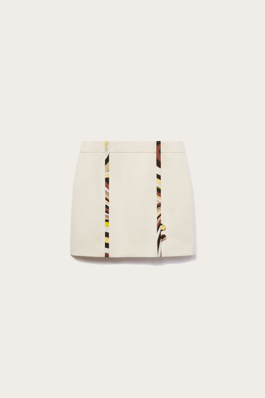Iride-Print Cotton Mini Skirt