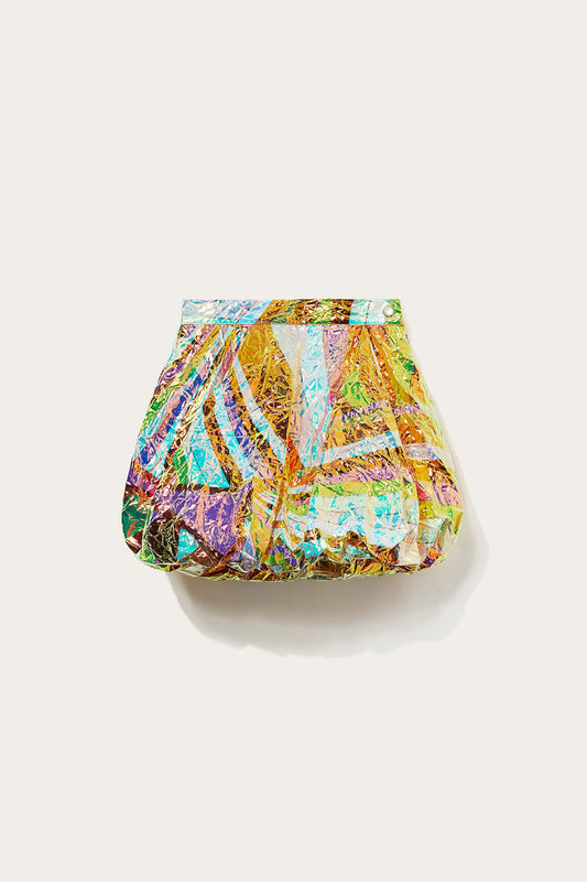 Iride-Print Iridescent Mini Skirt