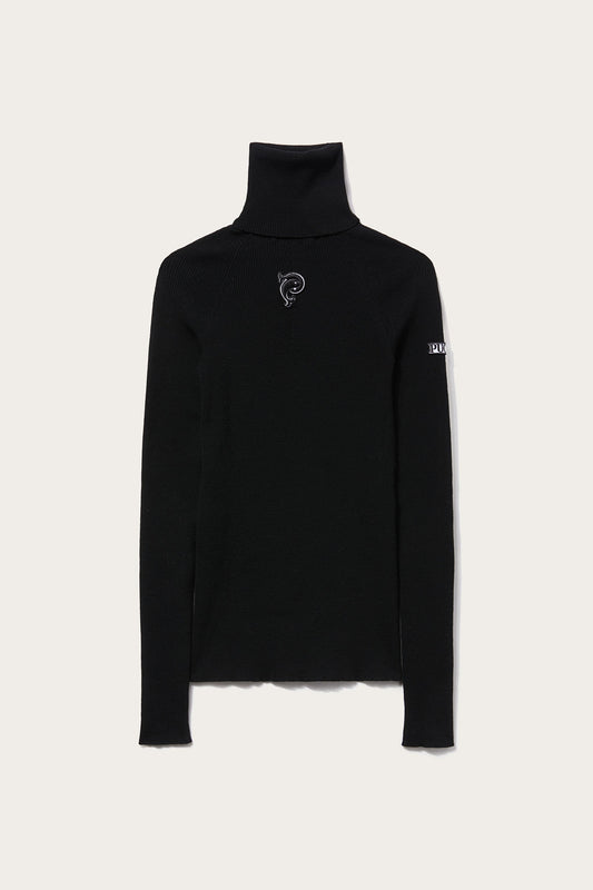 Roll-Neck Sweater with Logo