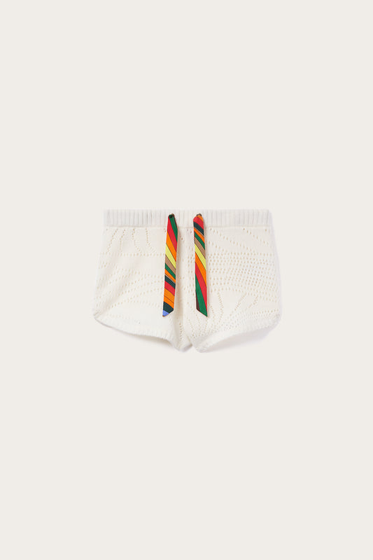 Pointelle-Knit Cashmere Shorts