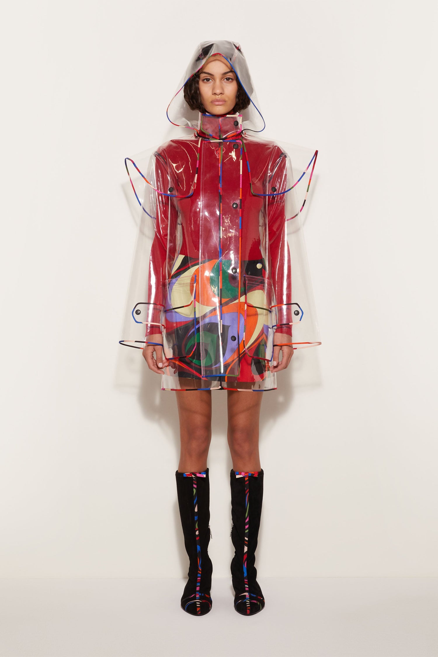 Raincoat with Iride Trimmings