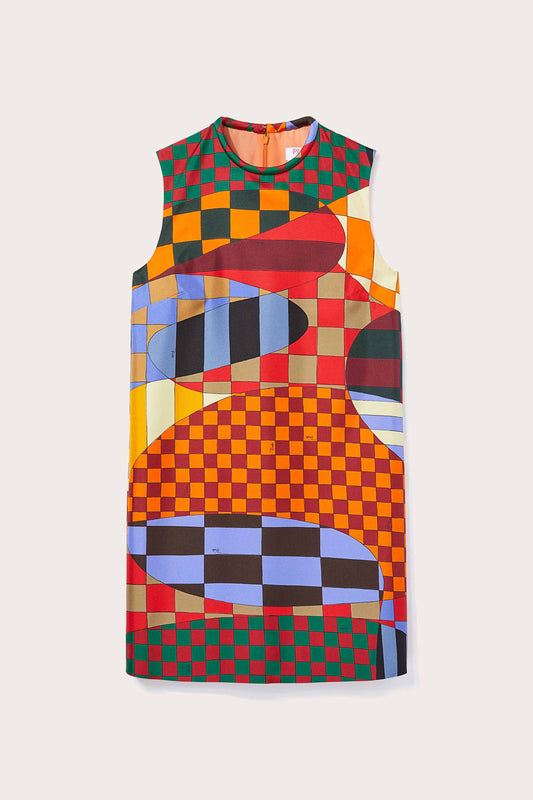 Giardino-Print Silk Mini Dress