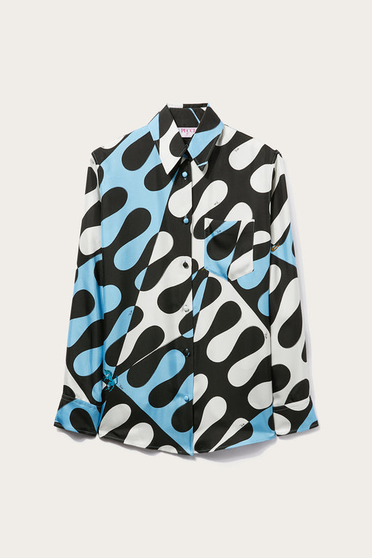 Leocorno-Print Silk-Twill Shirt