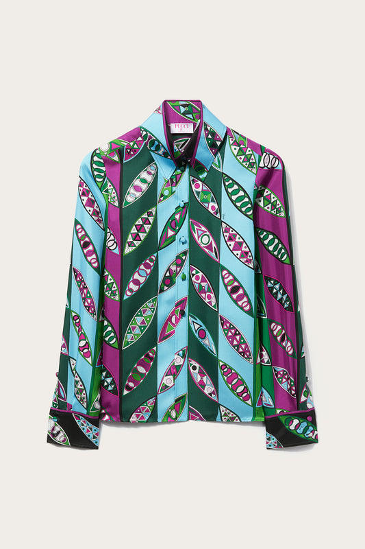 Girandole-Print Silk-Twill Shirt