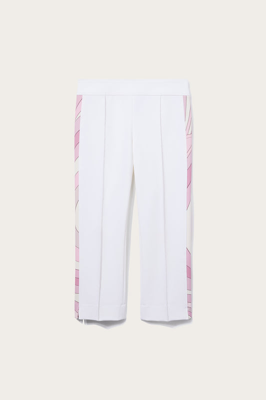 Iride-Print Cropped Trousers