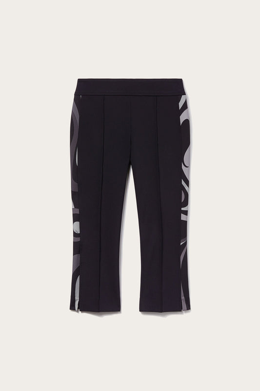 Marmo-Print Cropped Trousers