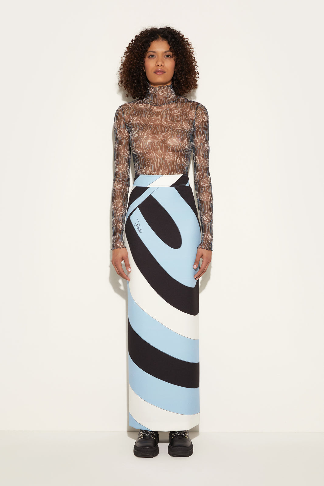 Ready-To-Wear Chiffon Skirt Pucci Rose