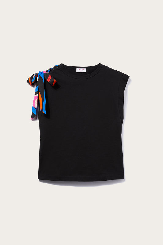 EMILIO PUCCI: logo t-shirt - Black  Emilio Pucci t-shirt 1HTP73 1H987  online at