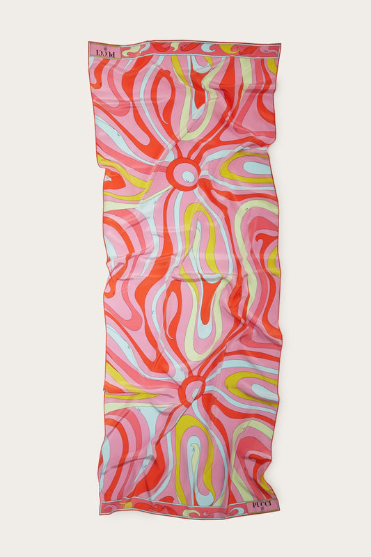 Marmoプリント シルクツイルヘッドスカーフ