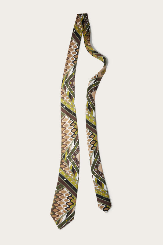 Cravatta in seta con stampa Vivara