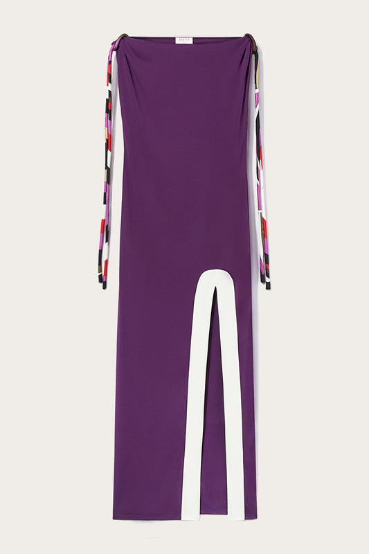 Iride-Print Long Dress
