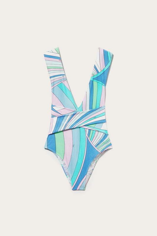 Iride-Print Swimsuit