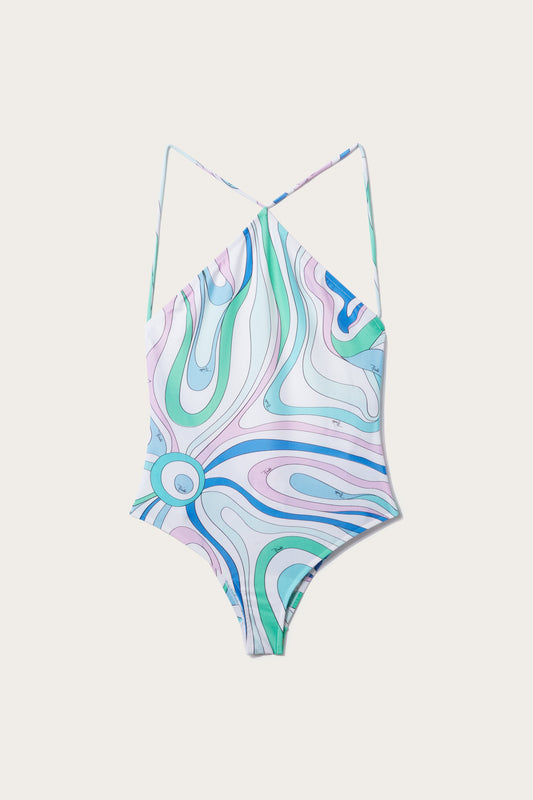 Marmo-Print Swimsuit