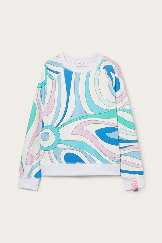 Marmo-Print Cotton Sweatshirt