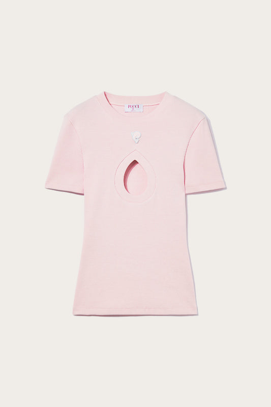Pucci P Ribbed-Knit T-Shirt