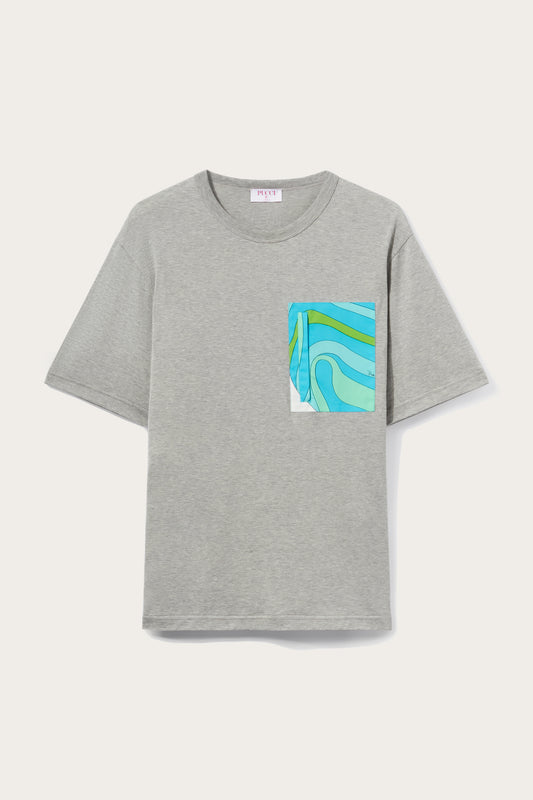 Marmo-Print Cotton T-Shirt