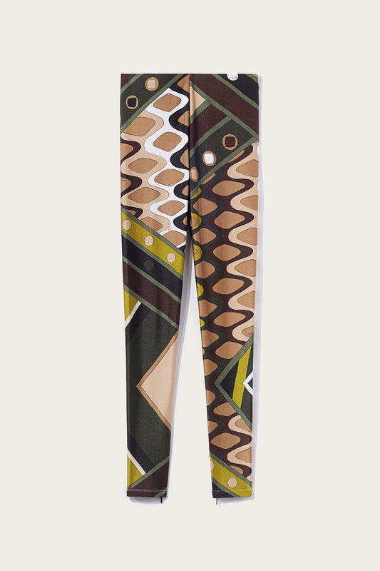 Emilio Pucci Emilio Pucci Women's Multicolor Viscose Leggings - Stylemyle