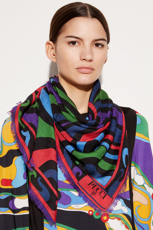 Marmo-Print Large Scarf View 2 - Pucci