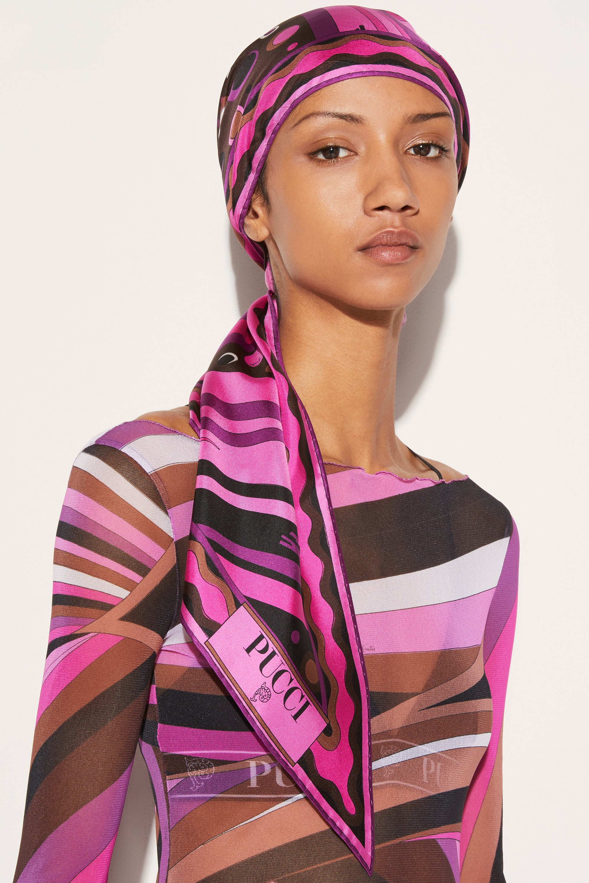 Fontane-Print Silk-Twill Scarf – PUCCI Online Store