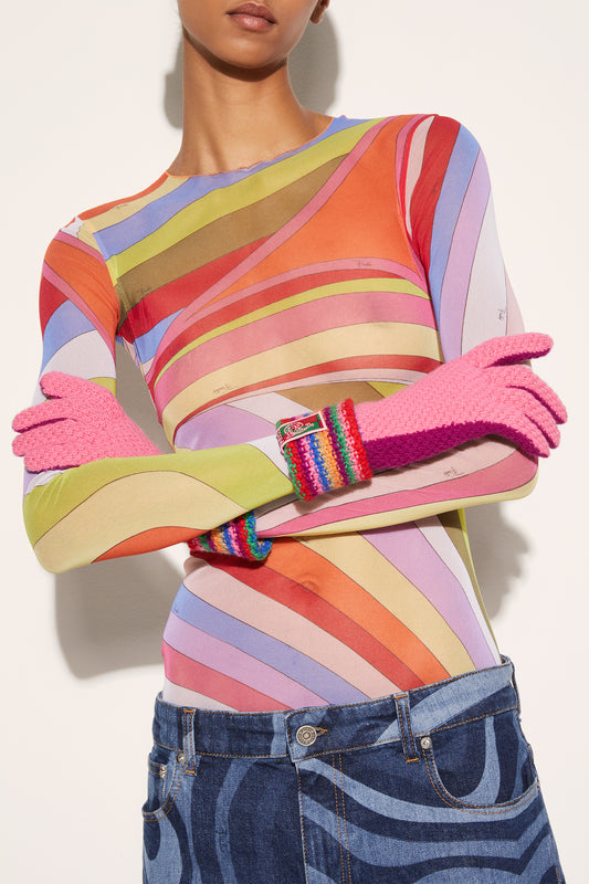 Knitted Gloves View 2 - Pucci